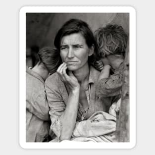 Migrant Mother, 1936. Vintage Photo Magnet